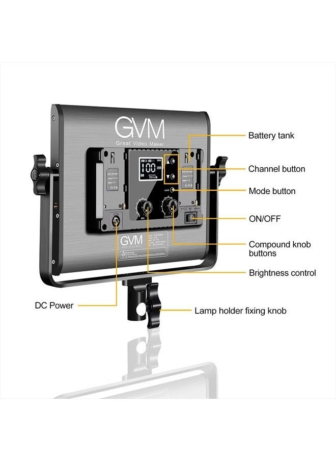 GVM Great Video Maker GVM RGB LED Video Light with Lighting Kits, 680RS 50W Led Panel Light with Bluetooth Control, 2 Packs Photography Lighting for YouTube Studio, Video Shooting, Gaming, Streaming, Conference  - Image 4