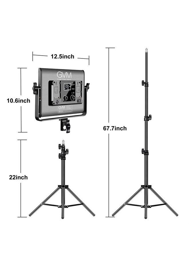 GVM Great Video Maker GVM RGB LED Video Light with Lighting Kits, 680RS 50W Led Panel Light with Bluetooth Control, 2 Packs Photography Lighting for YouTube Studio, Video Shooting, Gaming, Streaming, Conference  - Image 5