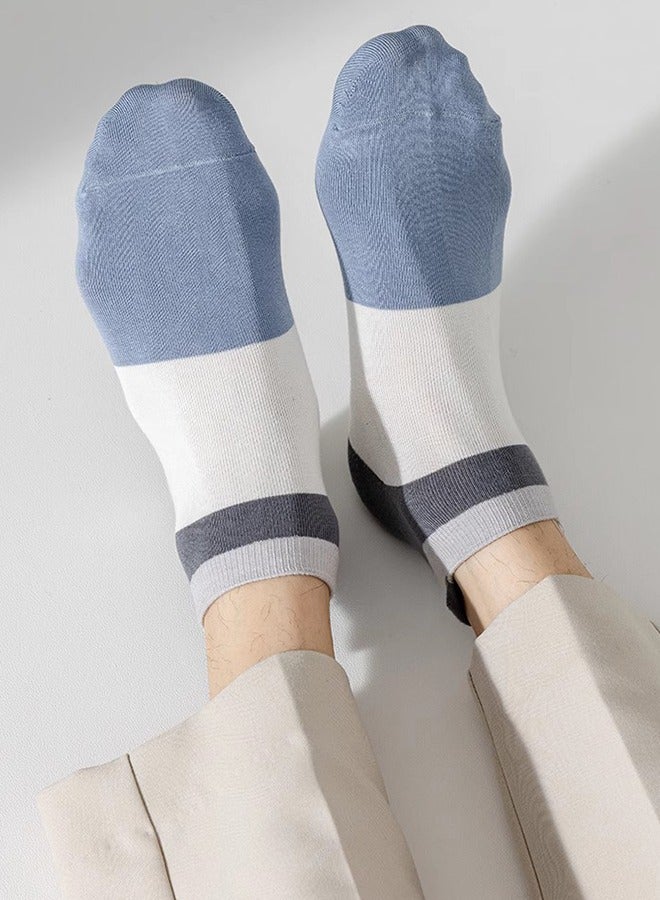 جوارب رجالية منخفضة الأعلى للكاحل مضادة للانزلاق، جوارب قطنية منعشة قابلة للتنفس، 5 أزواج من جوارب القارب مزيلة للعرق وممتصة للعرق، خفيفة الوزن ومبتكرة، جوارب غير مرئية - Image 5