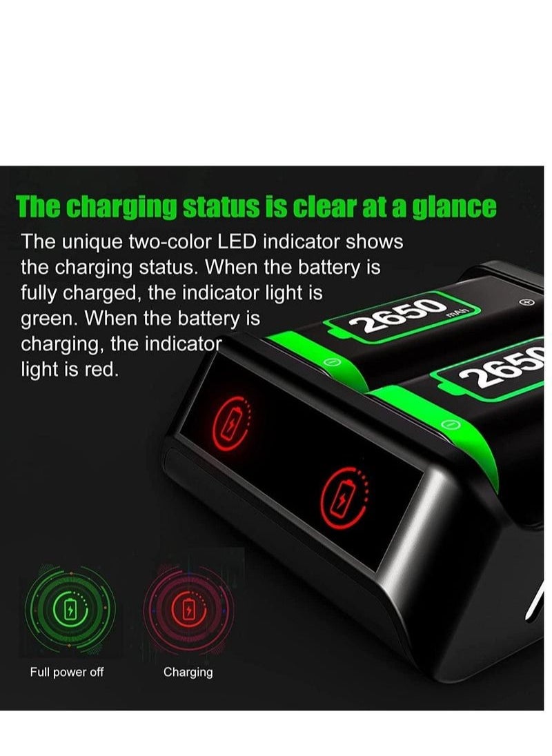 Generic - Rechargeable Battery Pack for Xbox One/Xbox Series X|S/Xbox One Elite Controller with 2x2650mAh Rechargeable Battery - Image 1
