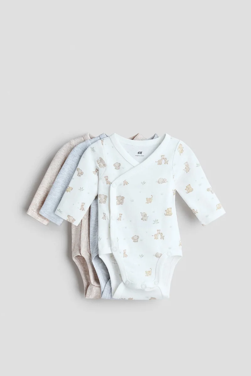 H&M 3-pack wrapover bodysuits