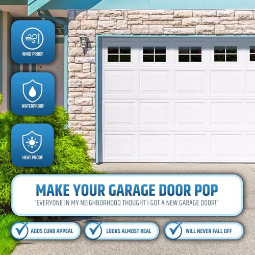 RHULKRUI Glossy Magnetic Garage Door Windows,Garage Door Magnetic Decorative Hardware,Garage Magnets Decoration 4X6 inches,16pcs Garage Door Window Magnets【Upgrade】 - Image 2