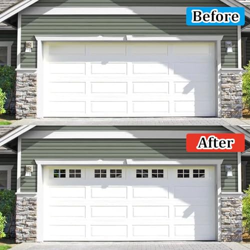RHULKRUI Glossy Magnetic Garage Door Windows,Garage Door Magnetic Decorative Hardware,Garage Magnets Decoration 4X6 inches,16pcs Garage Door Window Magnets【Upgrade】 - Image 5