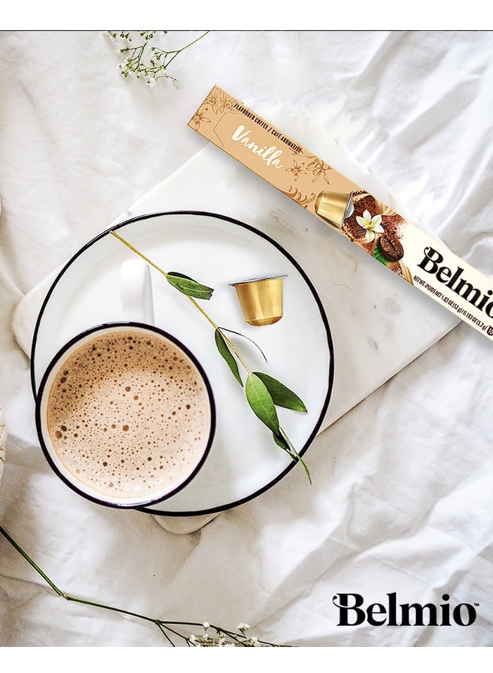 Belmio Vanilla Coffee Capsules Pack of 8 (80 Capsules)- Compatible With Nespresso Original Line Machines - Image 4