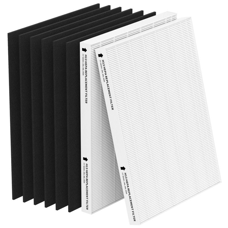 CFKREYA True HEPA Replacement Filter Compatible with Fellowes AeraMax 290300DX95 Purifiers and HF300AP300PH Part 9287201 2 HEPA  6 Carbon Filter 