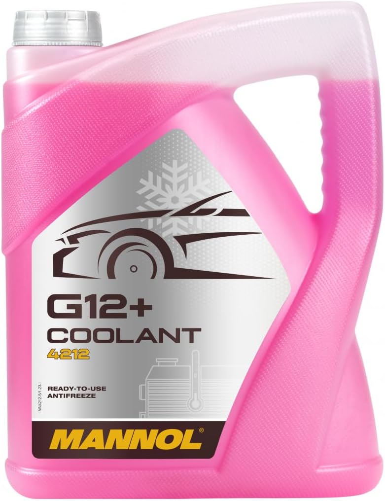 MANNOL 5L Coolant Antifreeze G12+ RED Ready Mixed -30°C / +125 German Hi Spec - Image 1