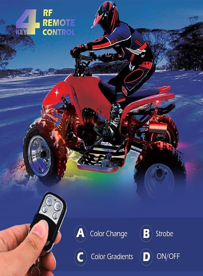 SHINIGHT 10 Pcs Motorcycle LED Light Kits, App Control Multicolor Waterproof Motorcycle LED Strip Lights with RF Remote, Music Sync & Multiple Scene Modes RGB LED Lights for Motorcycles, black - Image 4