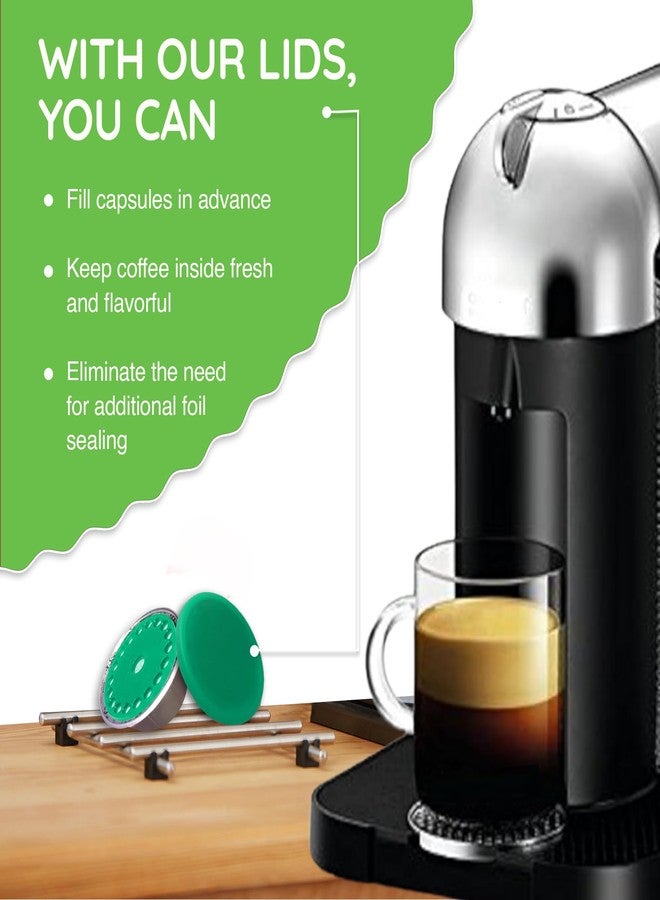 My-Cap Reusable Coffee Capsule Caps & Lid Set - Compatible with Nespresso Vertuo Pods - Reusable, Food Grade & BPA Free Coffee Pod Cap & Lid - Reuse & Reseal your Nespresso Vertuo Capsules - Image 5
