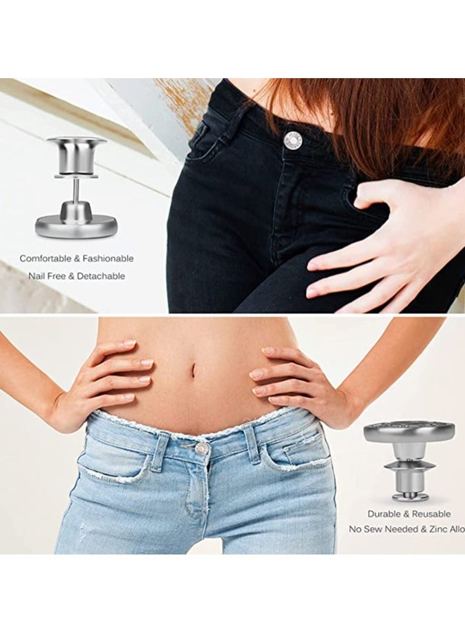 Button Pins For Jeans 8 Sets No Sew Replacement Jean Pins17Mm Metal Snaps Press Studs Detachable Reusable - Image 5