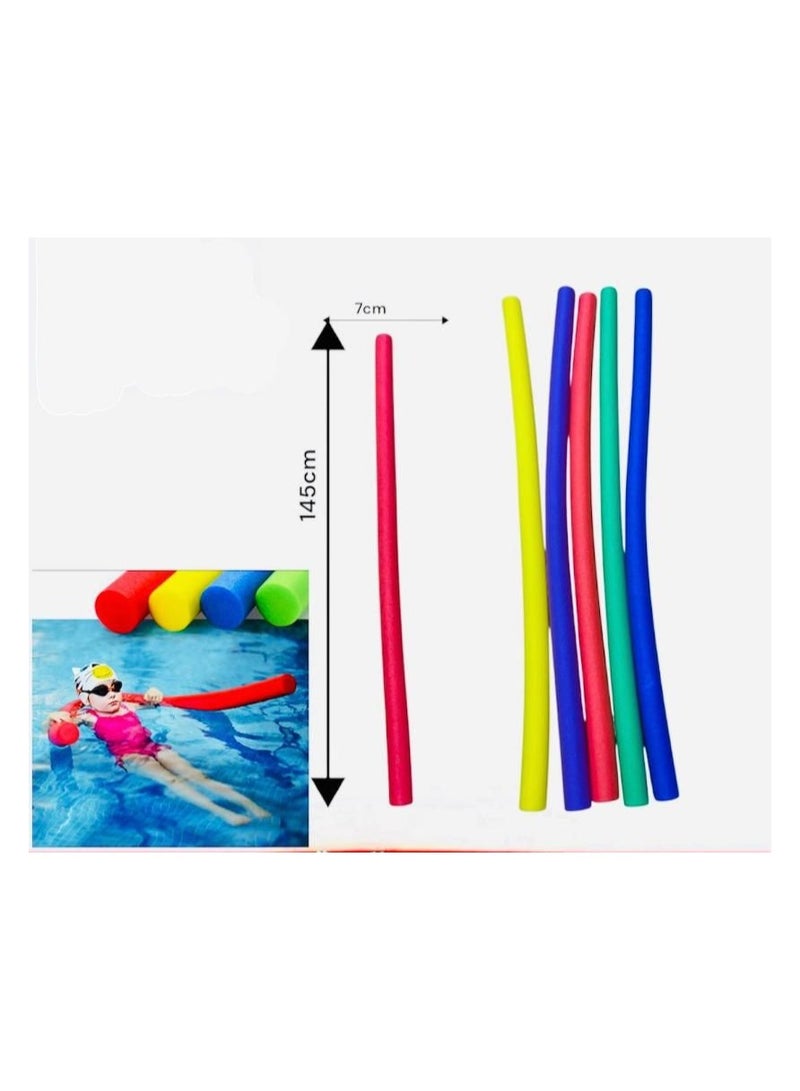 MARAH TOYS 5pcs Swimming Noodles Excellent for swimming to relax in the water, for water sports and aerobics with strong buoyancy and support to ensure safety and maximum enjoyment, suitable for children and adults, swimming float aid, swimming noodles - Image 1