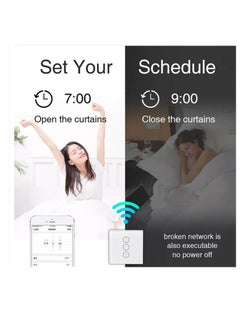 Eazyliv Eazyliv Tuya WIFI Smart USB Wall Socket UK Electrical Plug Outlet 13A Power Touch Switch With Energy Monitoring Wireless Control Work with Alexa Google Home (Black, Double Socket + 2 USB Port)  - Image 4