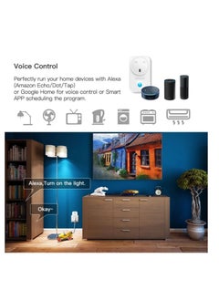 Eazyliv Eazyliv Tuya WIFI Smart USB Wall Socket UK Electrical Plug Outlet 13A Power Touch Switch With Energy Monitoring Wireless Control Work with Alexa Google Home (Black, Double Socket + 2 USB Port)  - Image 2