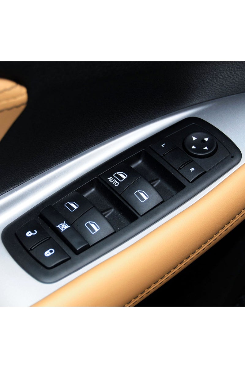 إيروريكس مفتاح التحكم الرئيسي بنافذة السائق اليسرى، زر التحكم الكهربائي بنافذة سيارة دودج جورني موديلات 2011-2016، رقم القطعة 6808... - Image 1