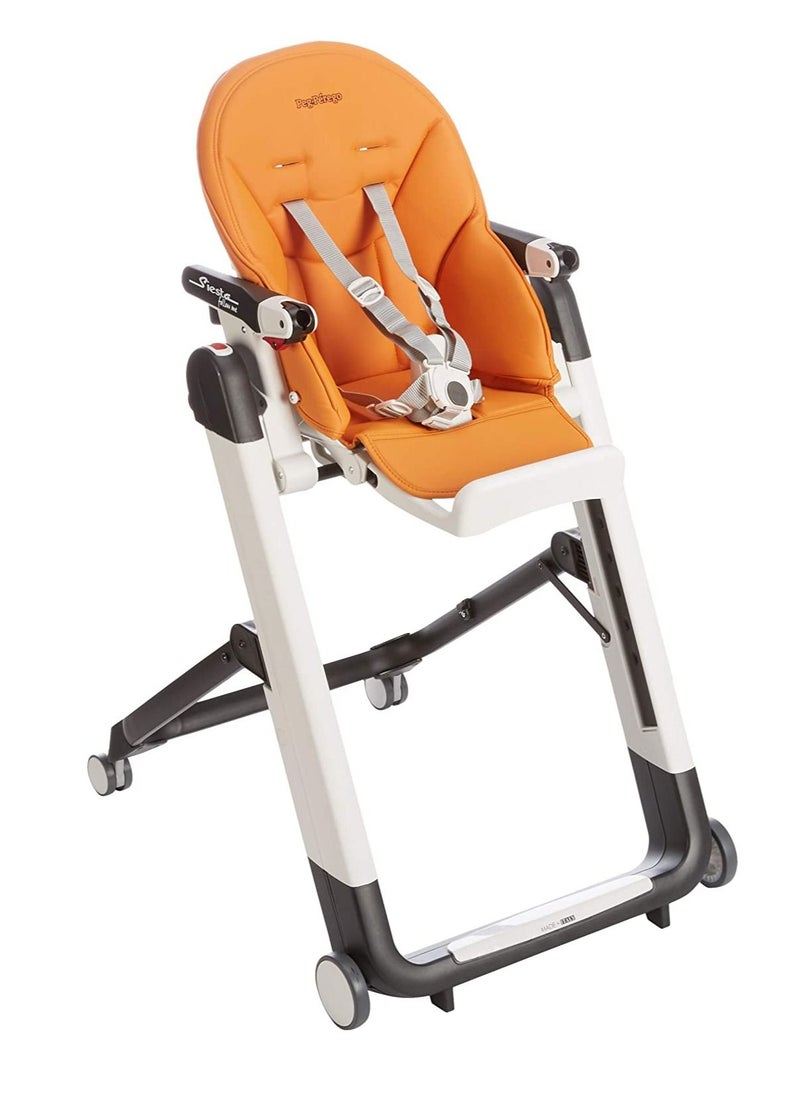 Peg Perego Siesta – Multifunctional Compact Folding High Chair – From Birth To Toddler – Recliner And High Chair – Made In Italy – Arancia (Orange)  - Image 3
