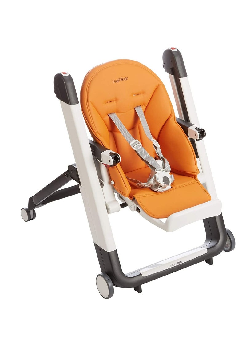 Peg Perego Siesta – Multifunctional Compact Folding High Chair – From Birth To Toddler – Recliner And High Chair – Made In Italy – Arancia (Orange)  - Image 4