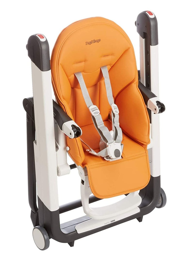 Peg Perego Siesta – Multifunctional Compact Folding High Chair – From Birth To Toddler – Recliner And High Chair – Made In Italy – Arancia (Orange)  - Image 5