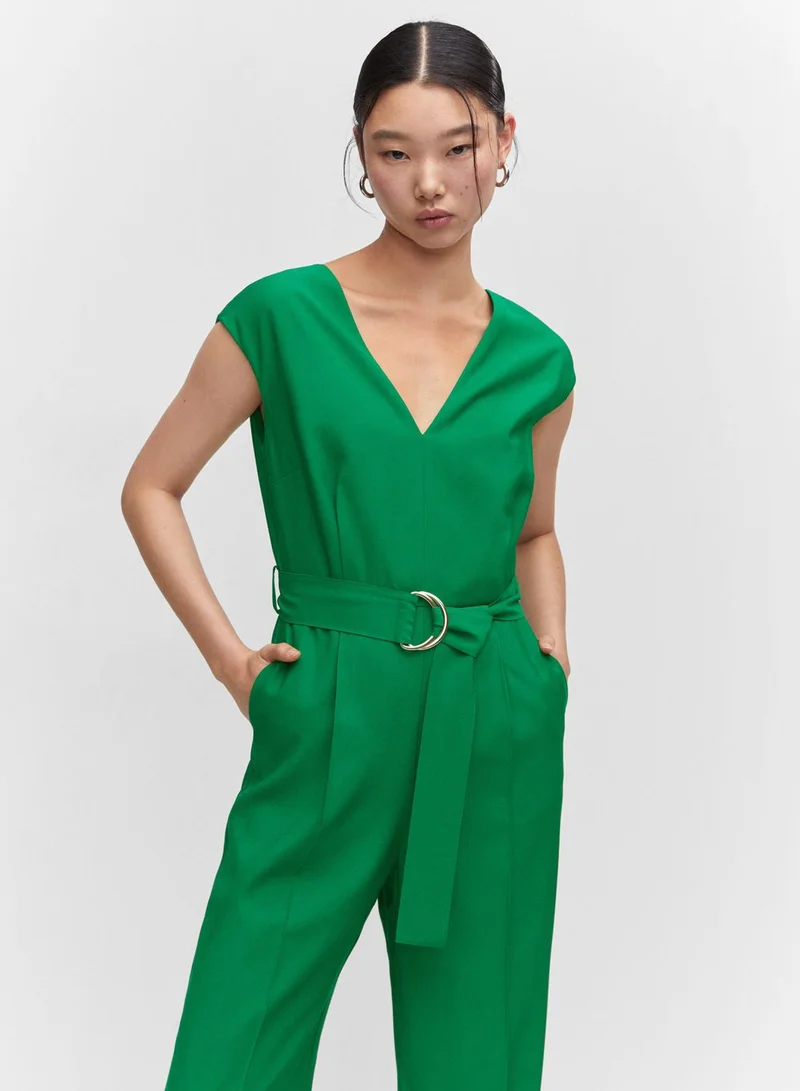 مانجو Belted Detail Jumpsuit