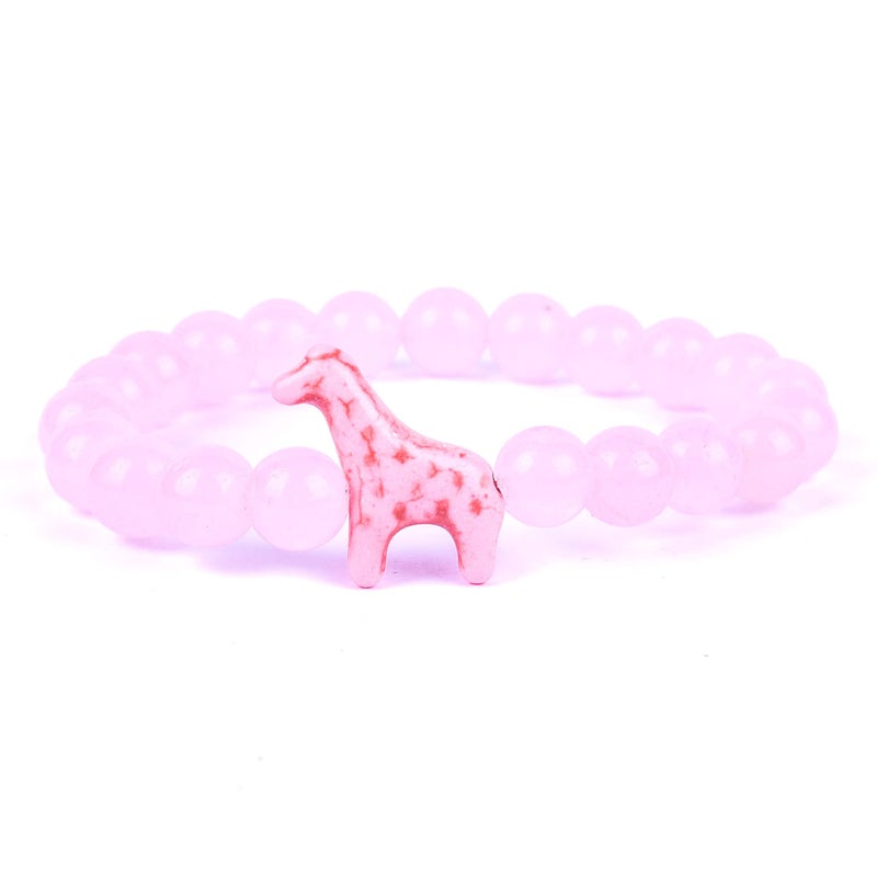Fahlo Giraffe Tracking Bracelet â€“ Track a Real Giraffeâ€™s Journey â€“ Supports Wildlife Conservation â€“ Elastic, One Size Fits Most â€“ on Interactive Mobile App Map â€“ Unisex Conservation Gift (Kenya Orchid Pink) - Image 1