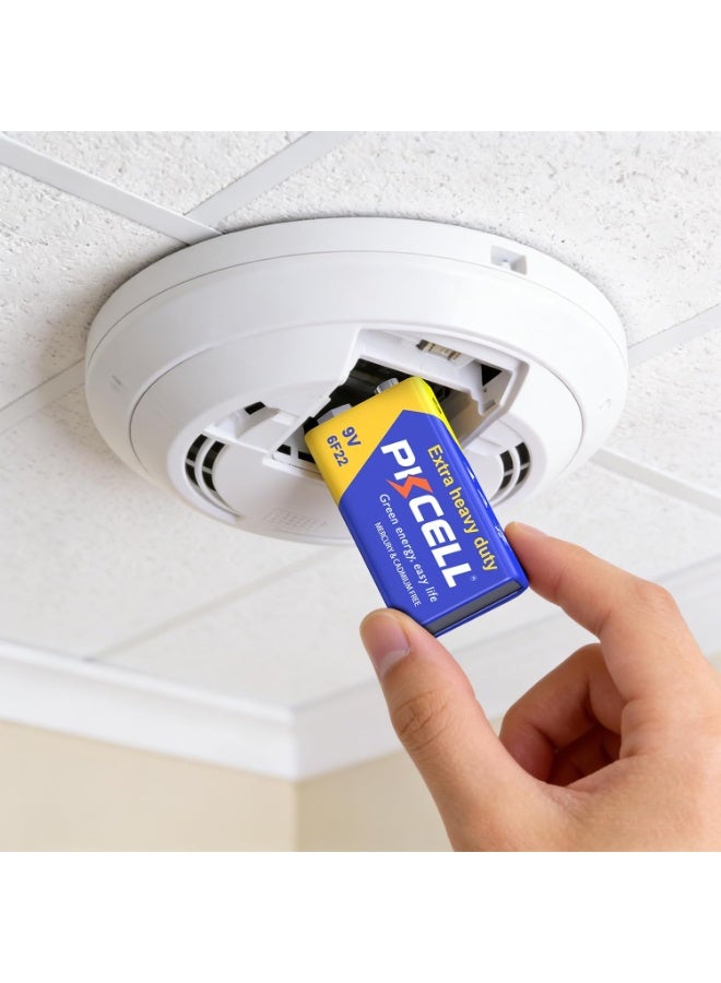 بي كي سيل 9 Volt Battery, 2 Pack 9V Batteries for Smoke Detector, Alarms - Image 4