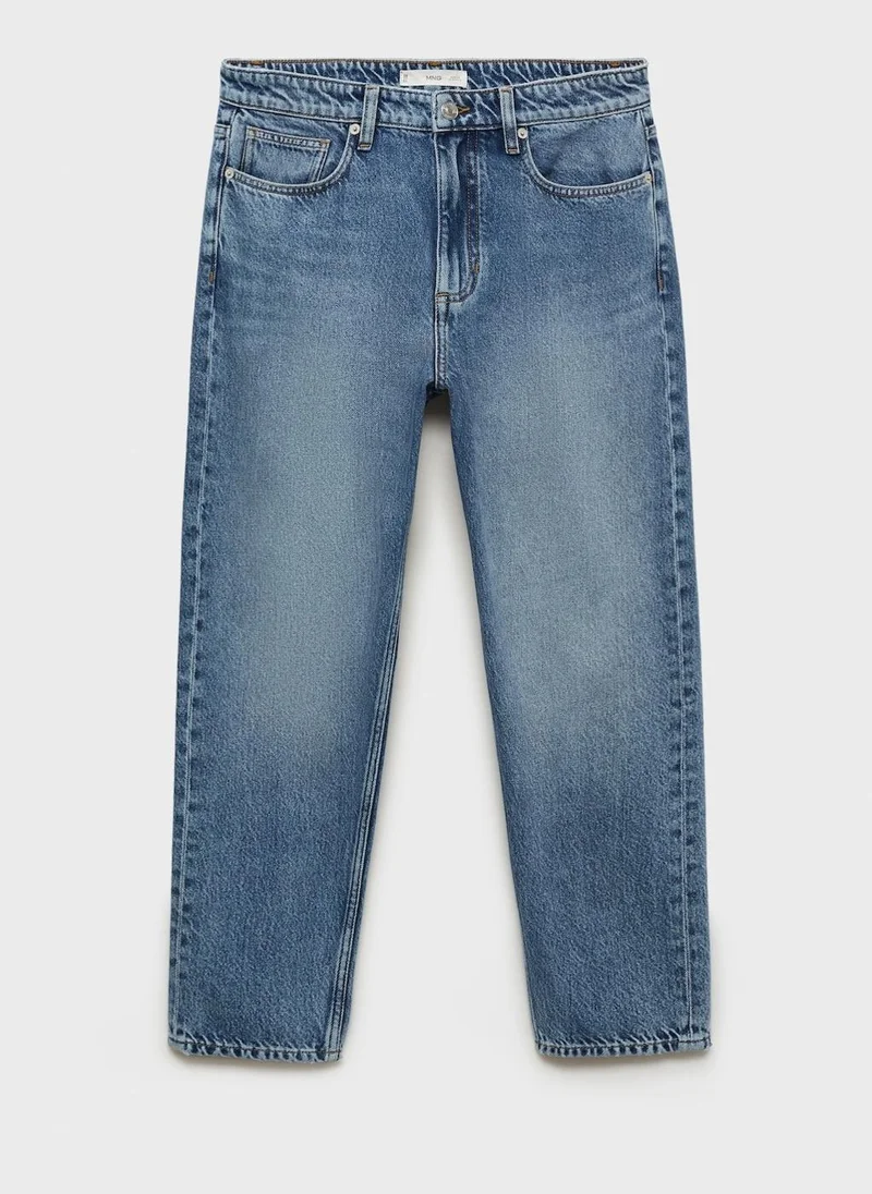 Mango Man Tapered-Fit Cropped Jeans