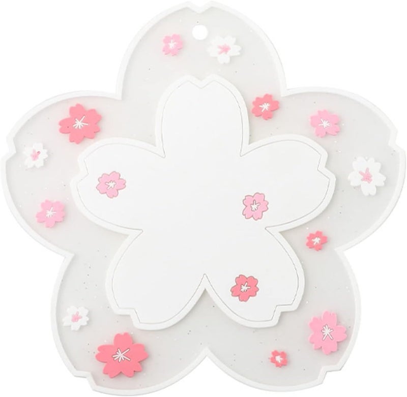 klarako Sunflower Heat Insulation Pad - [2022 New] PVC Sunflower Hot Pot Holder - Multi-Use Waterproof Sunflowers Trivet Pot Holder - Cooking Baking Table Mat Decor for Table and Countertop (M, White) - Image 1