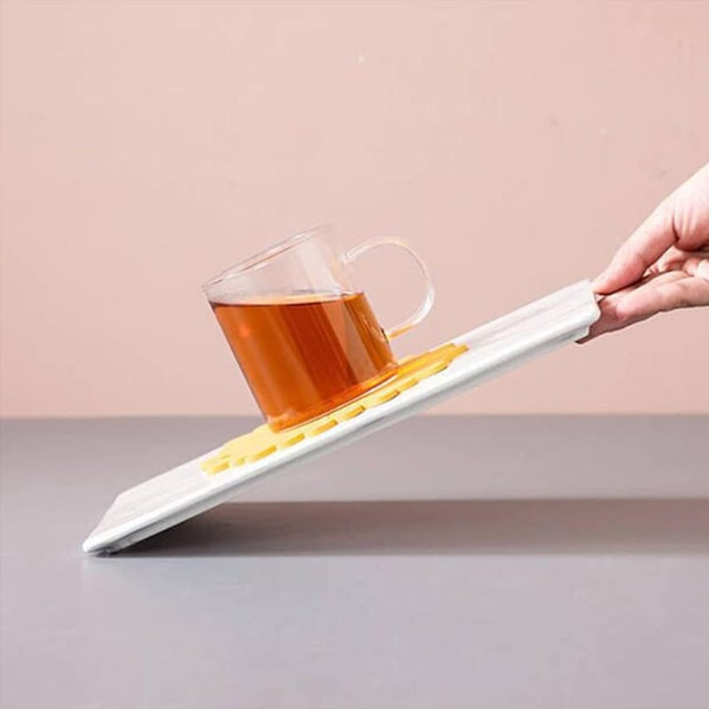 klarako Sunflower Heat Insulation Pad - [2022 New] PVC Sunflower Hot Pot Holder - Multi-Use Waterproof Sunflowers Trivet Pot Holder - Cooking Baking Table Mat Decor for Table and Countertop (M, White) - Image 5