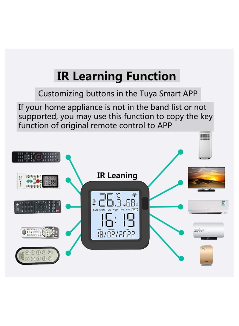 Smart IR Remote Control with Temperature Humidity Sensor Tuya Wifi Universal Remote Controller with Backlight - Image 4