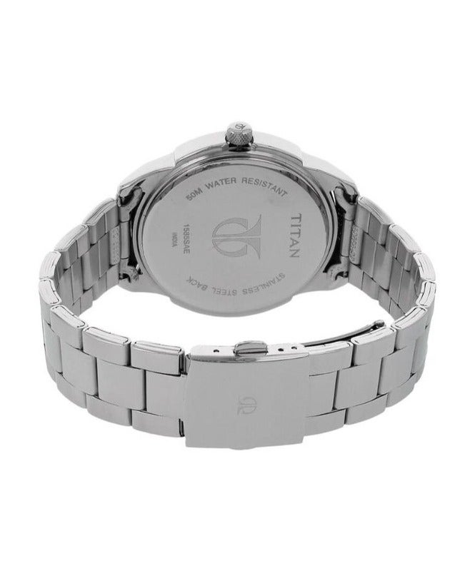 Titan Analog Blue Dial Stainless Steel Strap watch for Men 1585sm05 - Image 4