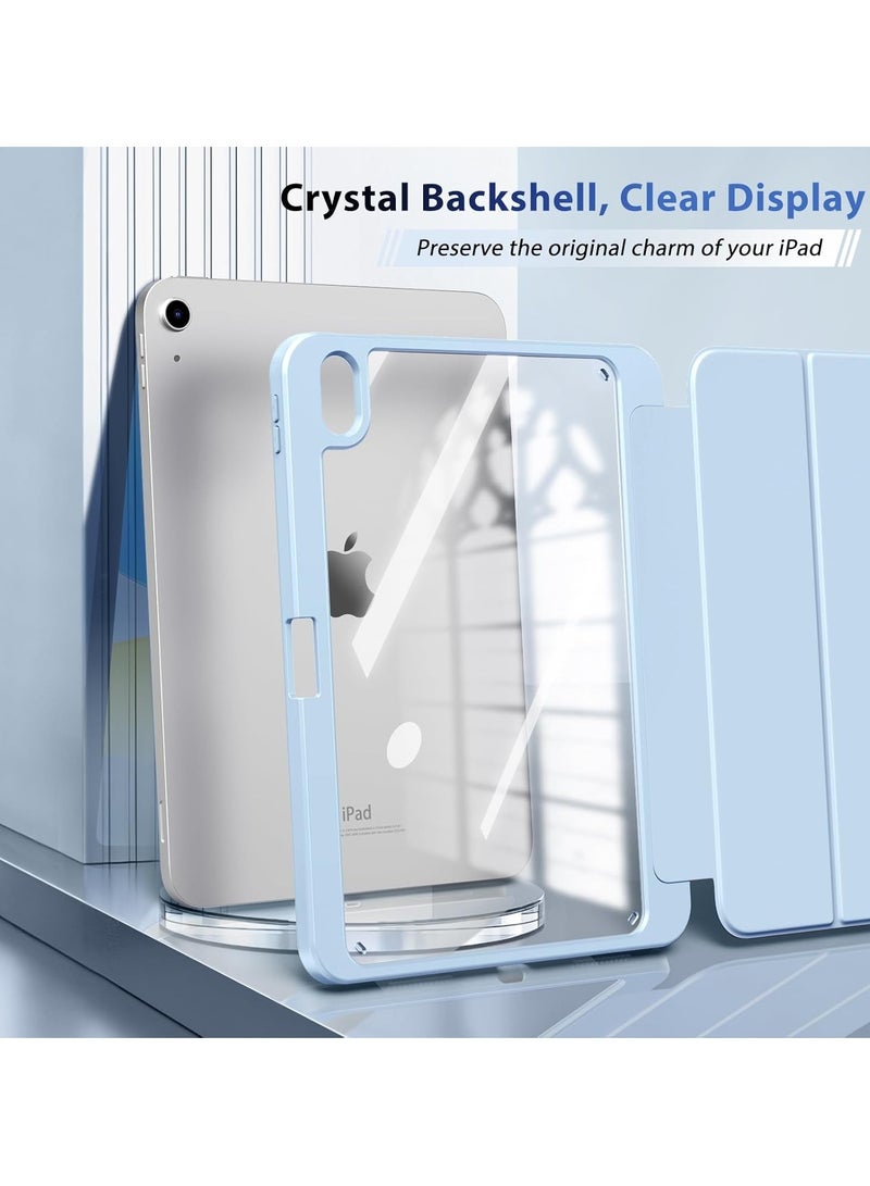 DUSALA Case for iPad (A16) 11th Generation 11 Inch 2025, iPad 10th Generation Case 10.9 Inch 2022 with Pencil Holder,Slim Protective Cover with Clear Back Shell,Auto Wake/Sleep, (Blue) - Image 3