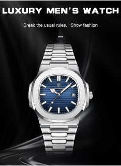 POEDAGAR Watches for Men Quartz Stainless Steel Water Resistant Analog Watch  - Image 4