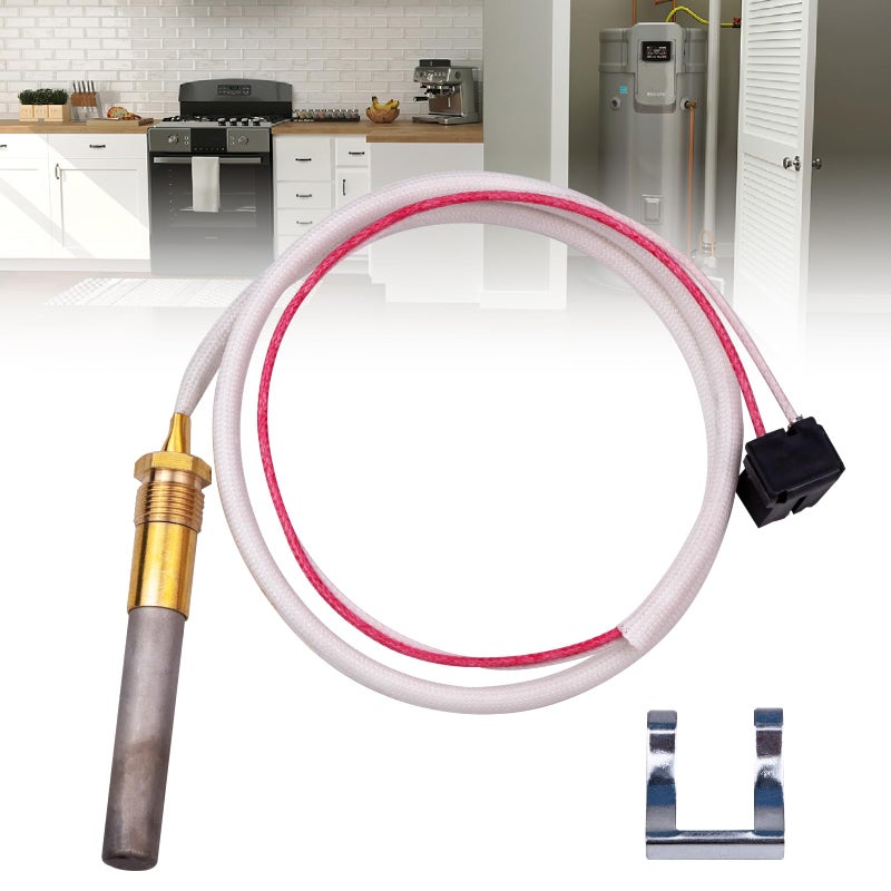 XDDPRO 750mv Thermopile Senor Assembly Replacement Fit for Rheem Ruud Richmond Water Heaters Pilot Burner Gas Water Heater Thermocouple Sensor Type Replace SP20824 SP20754 SP21058 SP20800 SP21096 SP20739 - Image 1