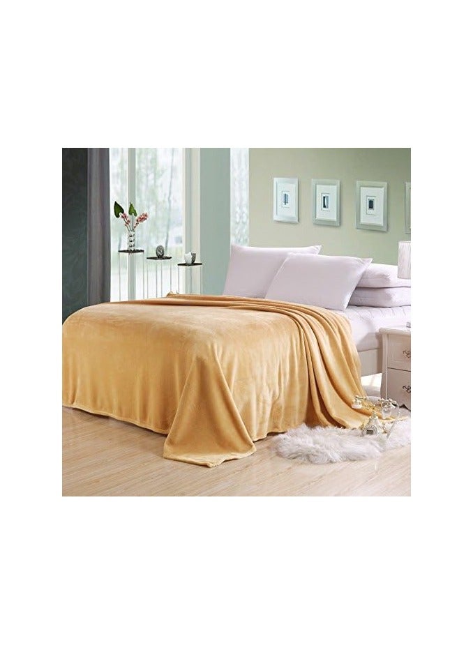 فابينني بطانية سرير فردية من قطعتين، مصنوعة من صوف الألياف الدقيقة، بوزن 280 جرام لكل متر مربع، ناعمة للغاية وناعمة كالحرير، مقاس 150 × 200 سم، لون بيج/أرجواني - Image 4