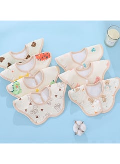 General Seven Different Styles of Baby Petal Bibs, Burp Cloths, and Drool Cloths - Newborn Essentials for Children, Petal Bibs  - Image 1