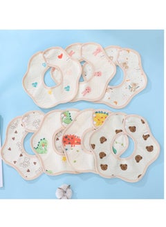 General Seven Different Styles of Baby Petal Bibs, Burp Cloths, and Drool Cloths - Newborn Essentials for Children, Petal Bibs  - Image 2