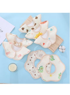General Seven Different Styles of Baby Petal Bibs, Burp Cloths, and Drool Cloths - Newborn Essentials for Children, Petal Bibs  - Image 3