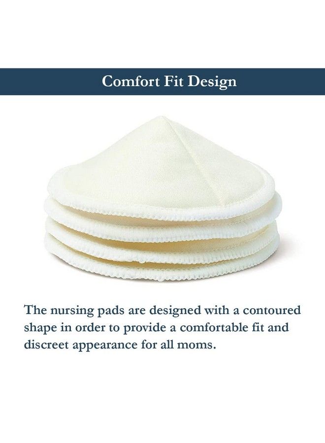 Ameda Contoured Washable Nursing Pads 10 Pairs (20 Count) Breastfeeding Supplies Reusable Breast Pads With Organic Bamboo Material & Mesh Laundry Bag Longlasting Leakage Protection - Image 4