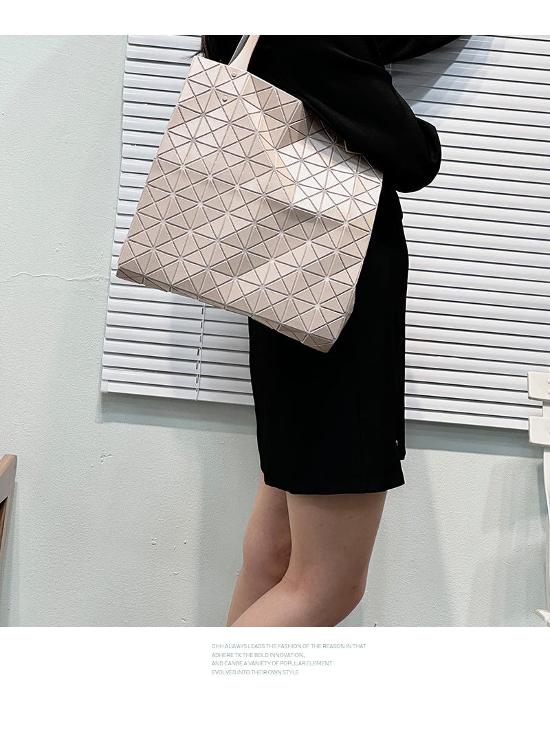 New Women'S Bag Lifetime Geometric Diamond Plaid Bag Magic Large Square Shoulder Bag All-Match Handbag Women'S Tote Bag - Image 1