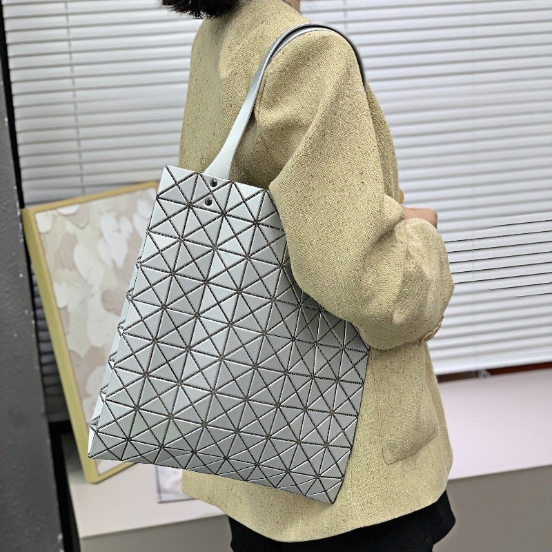 New Women'S Bag Lifetime Geometric Diamond Plaid Bag Magic Large Square Shoulder Bag All-Match Handbag Women'S Tote Bag - Image 4