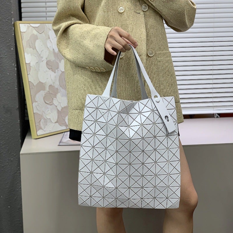 New Women'S Bag Lifetime Geometric Diamond Plaid Bag Magic Large Square Shoulder Bag All-Match Handbag Women'S Tote Bag - Image 3