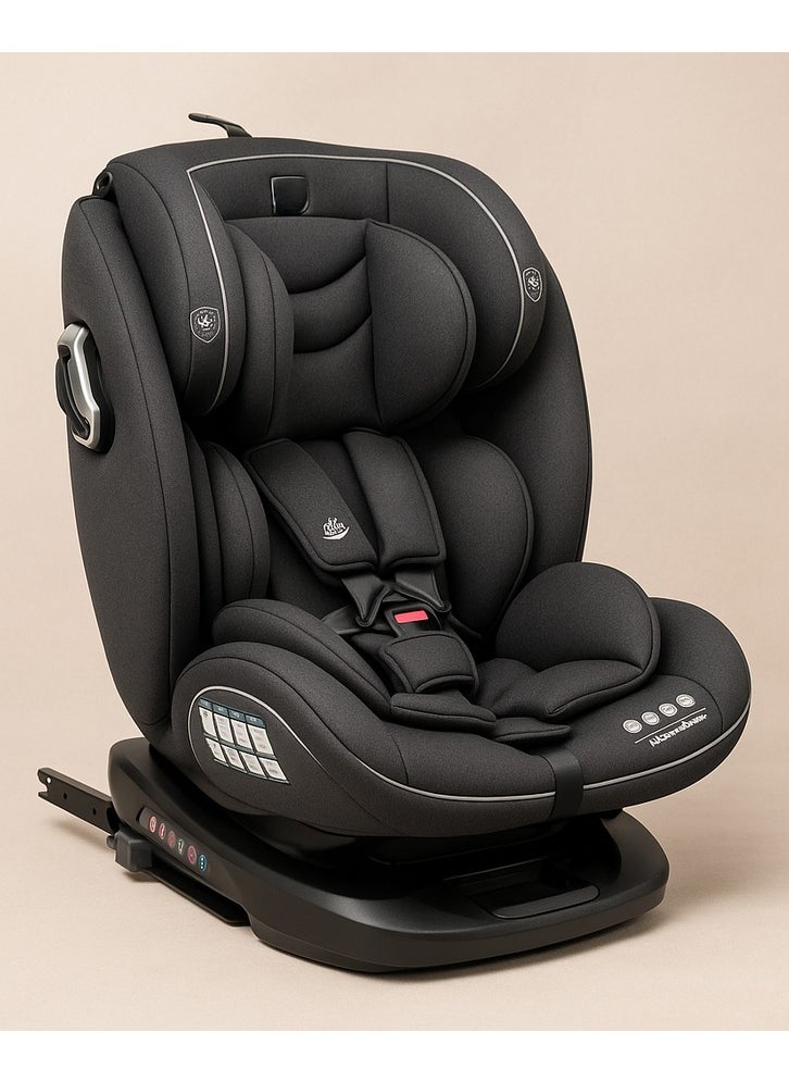 كيديليو مقعد سيارة دوار 360° مع نظام Isofix، وضعية أمامية وخلفية، موديل KBH311 رمادى غامق  - Image 1
