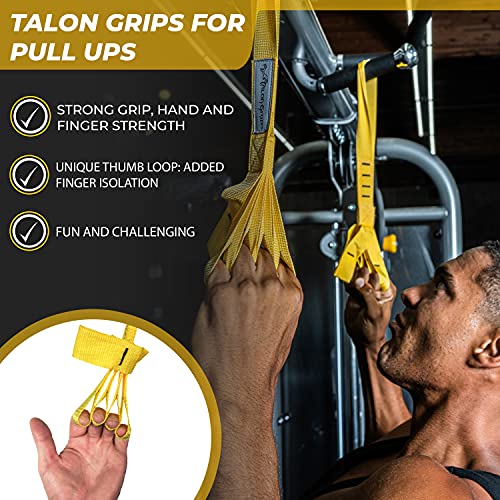 Core Prodigy Talon Pull Up Grip Strength Straps - Nylon Finger and Thumb Loops for Grip Training, Rock Climbing, Hand and Arm Strengthener (Black) - Image 3