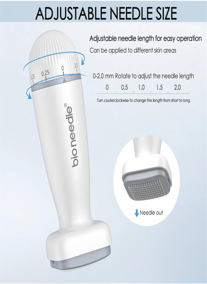 bio needle Adjustable Dermal Stamp Microneedle Stamp Microneedle Skin Pen 0.25mm for Face Scalp Beard Body  - Image 5