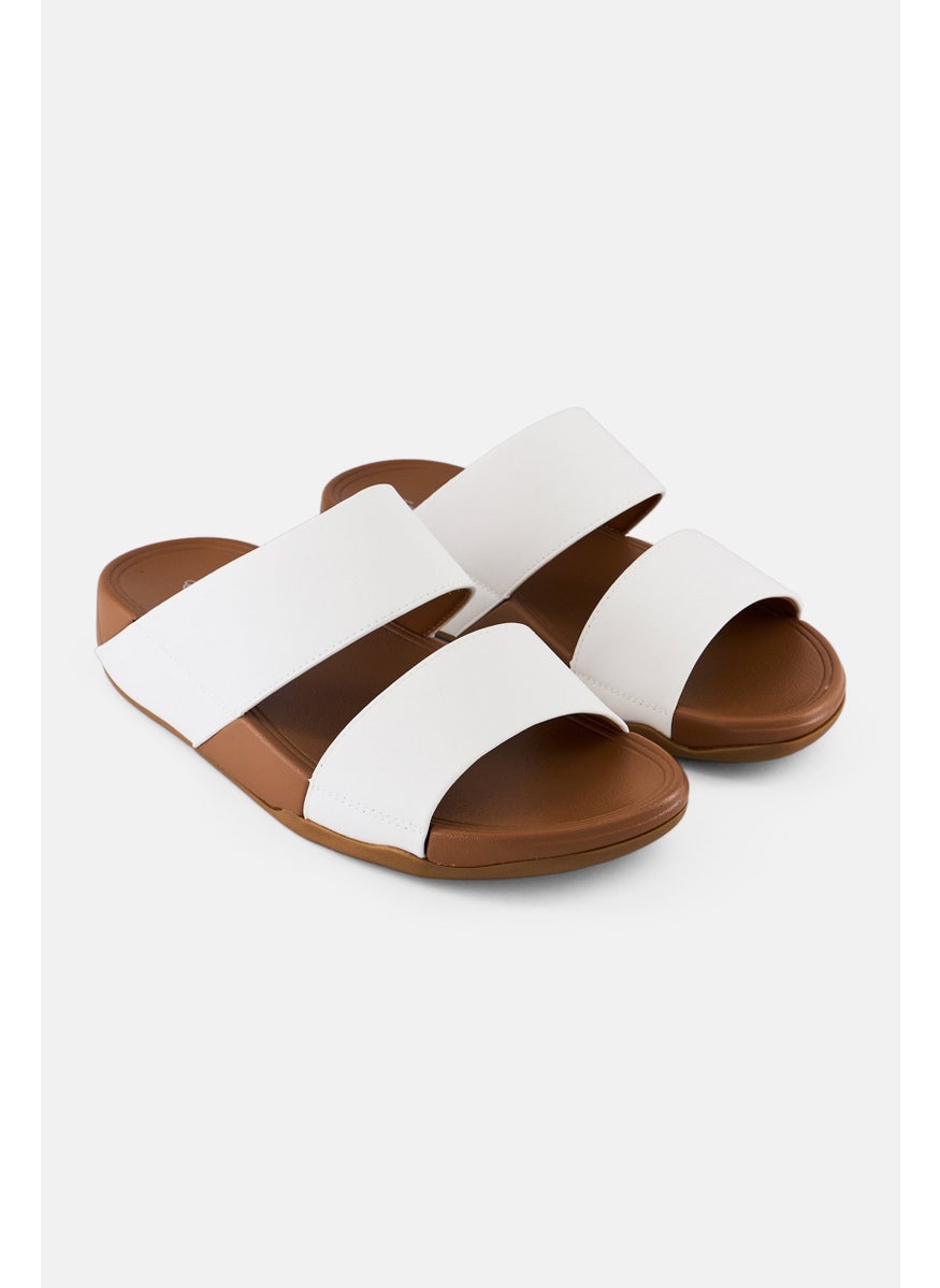 English Laundry Men Slip On Arabic Sandals, White  - Image 1