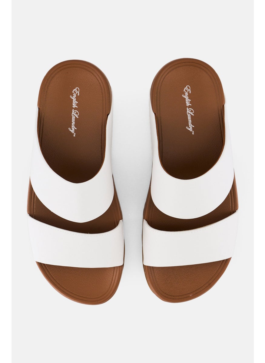English Laundry Men Slip On Arabic Sandals, White  - Image 3