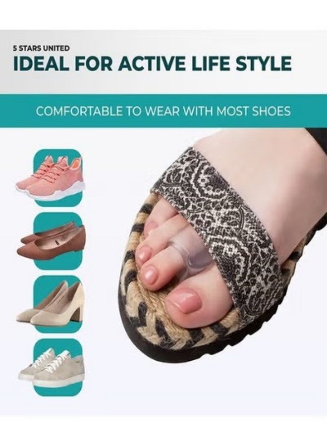 8 Piece Toe Spacers for Men and Women, Soft and Comfortable Fit for the Toes, Correction of Crooked Toes Bunion Braces and Bunion Relief, Suits for Overlaps, Hallux Valgus, Yoga - White - Image 3