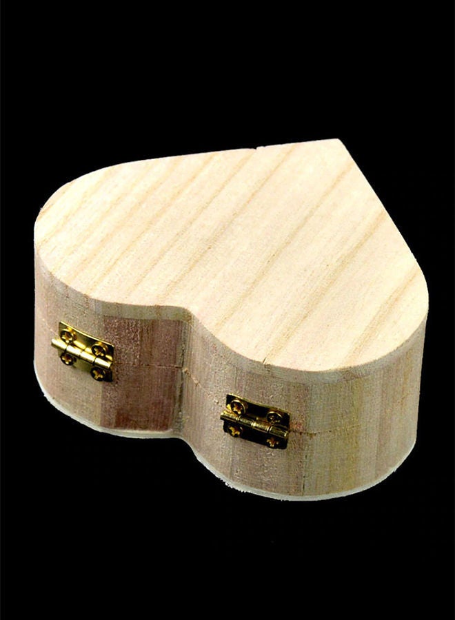 NIBEMINENT Heart Shape Storage Box Beige 10x8x4cm - Image 3