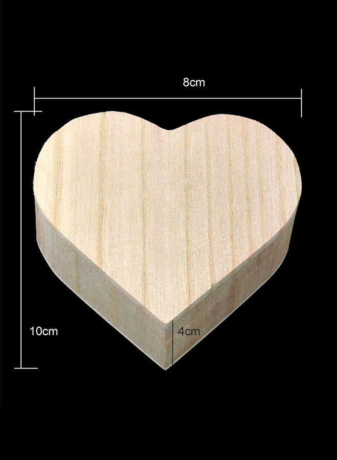 NIBEMINENT Heart Shape Storage Box Beige 10x8x4cm - Image 4
