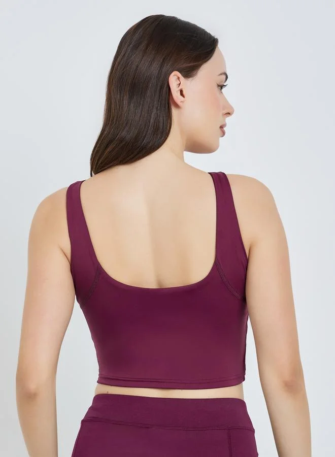 Styli Active  Pack of 3 - Low Back Sports Bra and Zip-Up Jacket with Leggings for Women | Best Price UAE