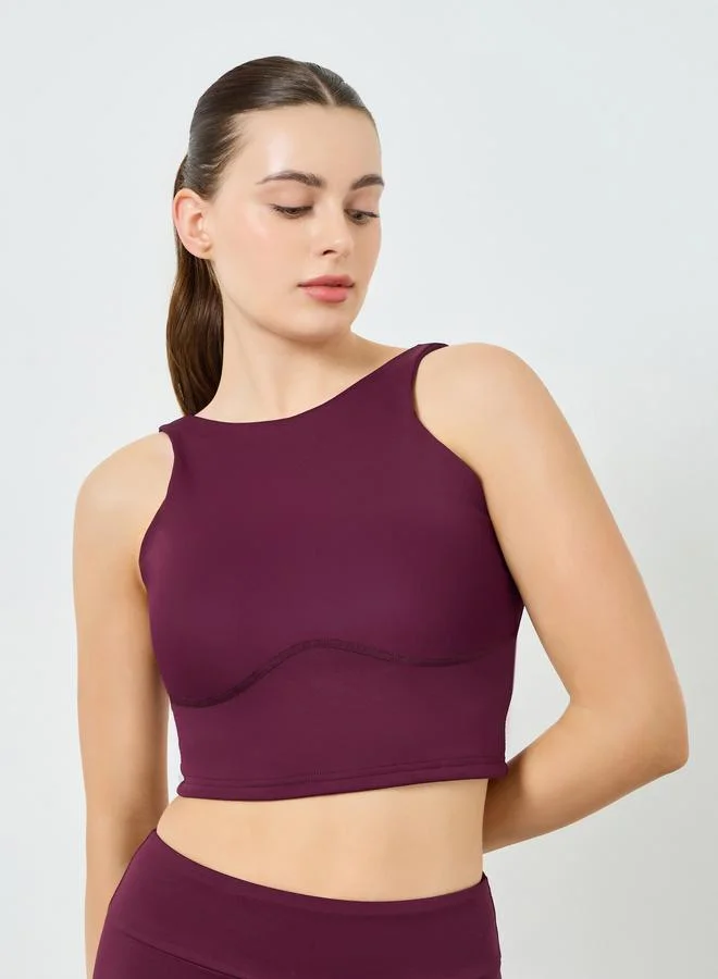 Styli Active  Pack of 3 - Low Back Sports Bra and Zip-Up Jacket with Leggings for Women | Best Price UAE