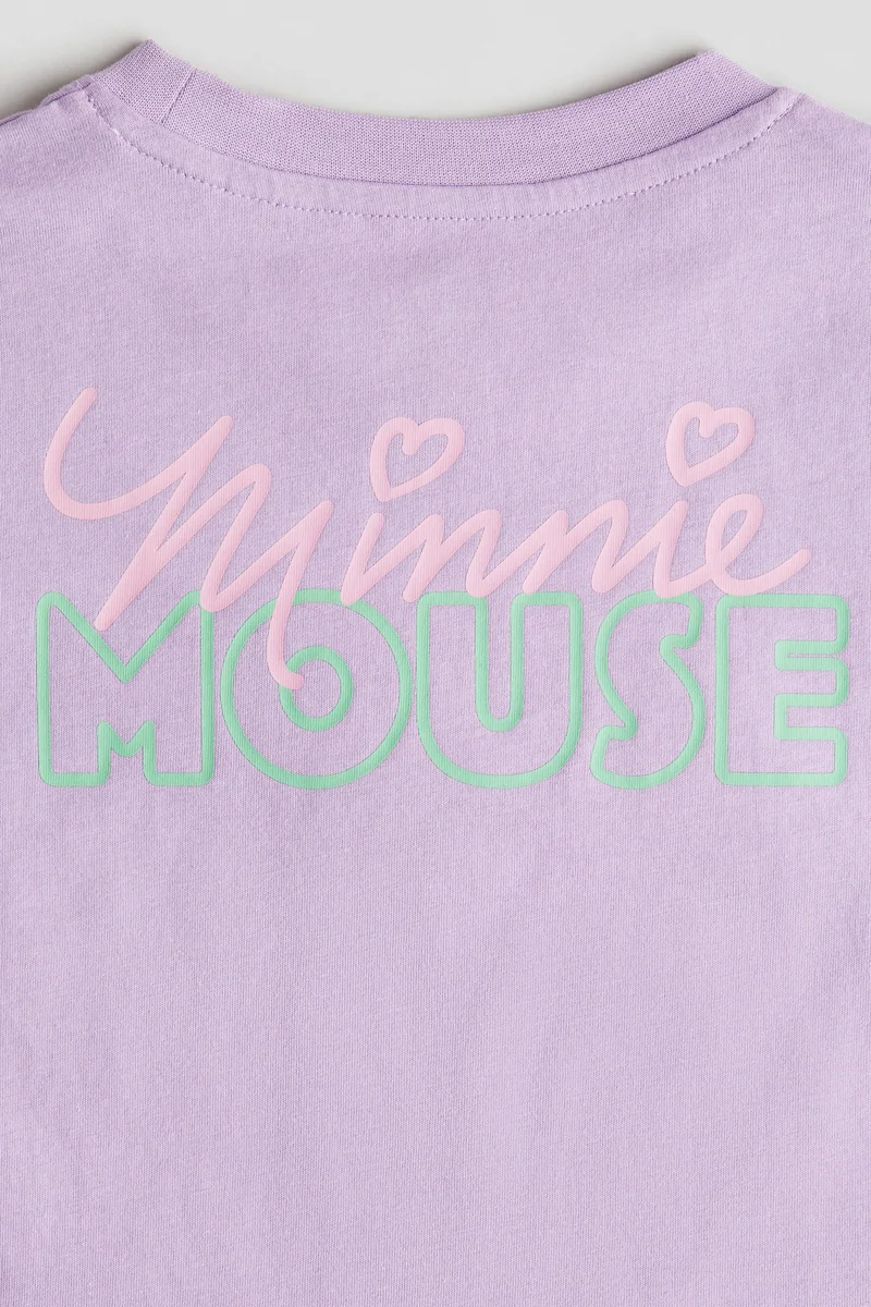 اتش اند ام Print-motif cotton T-shirt